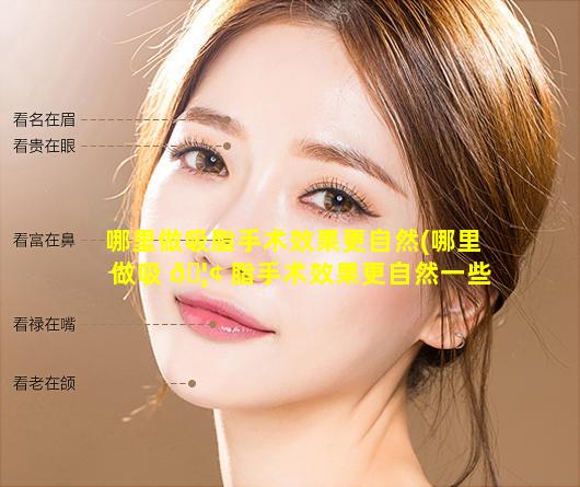 哪里做吸脂手术效果更自然(哪里做吸 🦢 脂手术效果更自然一些)